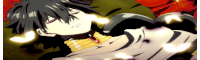 a black haired anime character is sleeping on a bed