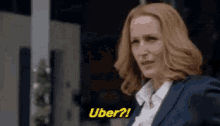 Gillian Anderson Uber GIF - Gillian Anderson Uber Confused GIFs
