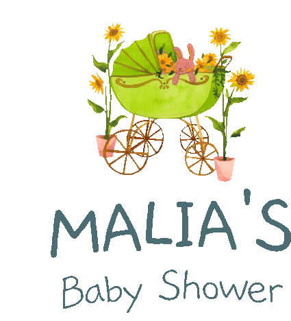 Malia Baby Shower Sticker - Malia Baby Shower Malias Baby Shower Stickers