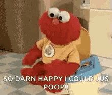 Funny Poop Elmo GIF