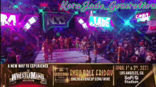 a poster for a wrestlemania event in los angeles ca