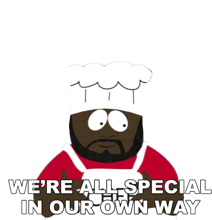 Were All Special In Our Own Way Jerome Chef Mcelroy Sticker - Were All Special In Our Own Way Jerome Chef Mcelroy South Park Stickers