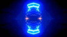 a blue background with a kaleidoscope of lightning