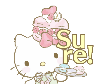 Hello Kitty Sure Sticker - Hello Kitty Sure Alright Stickers
