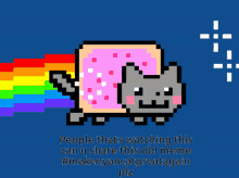old meme nyan cat rainbow cat sparkles
