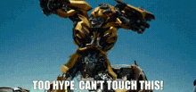 Transformers Bumblebee GIF - Transformers Bumblebee Too Hype GIFs