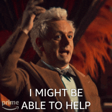 I Might Be Able To Help Aziraphale GIF - I Might Be Able To Help Aziraphale Michael Sheen GIFs