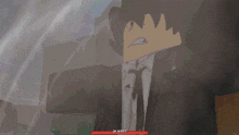 a screenshot of a video game shows a character standing on a rock with a red bar that says 30 sores