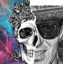 Hlaf Man Skull GIF - Hlaf Man Skull Smile GIFs