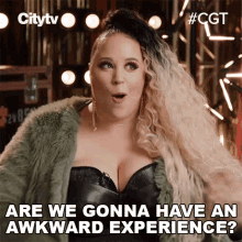 Are We Gonna Have An Awkward Experience Stacey Kay GIF - Are We Gonna Have An Awkward Experience Stacey Kay Canadas Got Talent GIFs