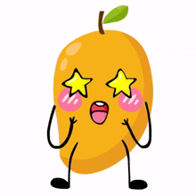 mango fruit orange cute chibi