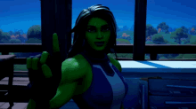 Fortnite She Hulk GIF - Fortnite She Hulk Finger Wag GIFs