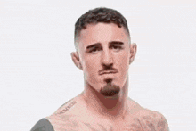 a blurry picture of a man with the words " stop ducking and fight gane " above him