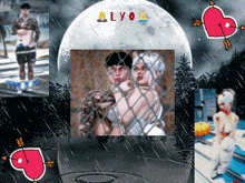 a collage of images with the word lyo on the top