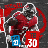 a football player with the number 7 on his jersey is running with the ball