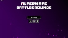 a purple background with alternate battlegrounds written in white letters