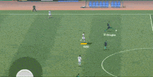 a soccer game with beckham and zidane in the middle