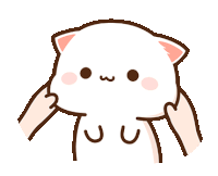 a white cat with a pink ear is being petted by a person