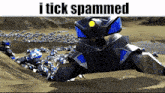 a screenshot of a video game with the words i tick spammed above it