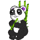Buddyiee Panda Eating Bamboo Sticker - Buddyiee Panda Eating Bamboo Panda With Hearts Stickers