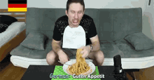guten appetit savage gross mad with food sphagetti