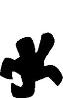 a black silhouette of a person on a white background