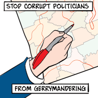 Stop Corrupt Politicians From Gerrymandering Sticker - Stop Corrupt Politicians From Gerrymandering Boundaries Are Manipulated Stickers