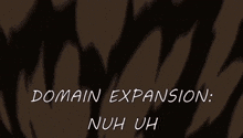 a black and white image with the words domain expansion written on it