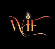 a logo for wif with a candle on it