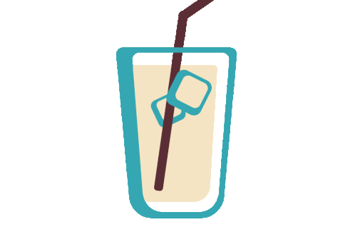 Iced Coffee Animation Sticker - Iced Coffee Animation Vector Stickers