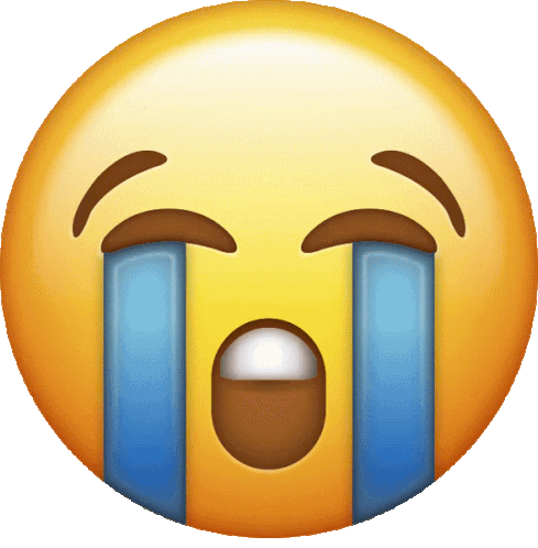 Sob Crying Sticker - Sob Crying Apple Crying Emoji Stickers