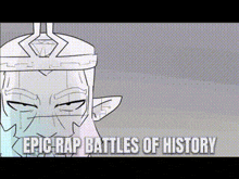 a cartoon of a king with the words epic rap battles of history on the bottom
