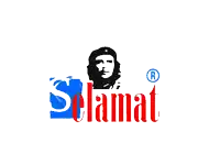 a logo for selamat with a picture of che