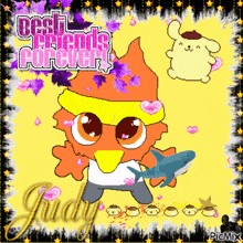 a picture of a bird with the words best friends forever written on it