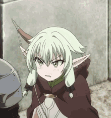 bark goblin slayer high elf archer anime angry