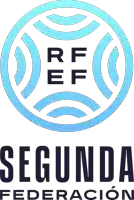 a logo for segunda federacion with a blue circle in the center