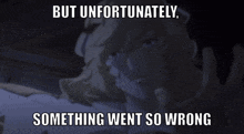 a meme with a picture of a woman and the words but unfortunately something went so wrong