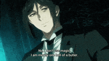 a man in a tuxedo says " no i don 't use magic "
