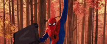 Swinging Spiderman GIF - Swinging Spiderman Spiderverse GIFs