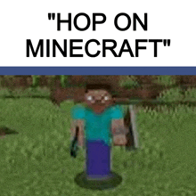 Hop On Minecraft GIF