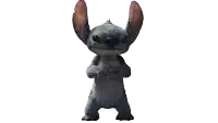a stuffed animal is standing on its hind legs and looking at the camera