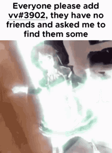 a screenshot of a video that says everyone please add vv # 3902