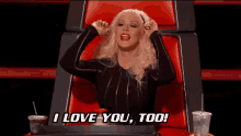Love You Too GIF - The Voice Christina Aguilera I Love You Too GIFs