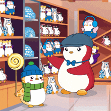kids shopping shop gift penguin