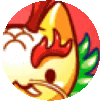 a close up of a cartoon character in a circle