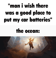 Car Batteries Ocean GIF - Car Batteries Ocean Car Batteries In The Ocean GIFs