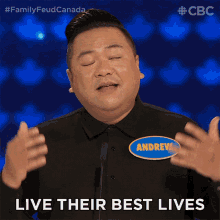 Live Their Best Lives Andrew Phung GIF - Live Their Best Lives Andrew Phung Family Feud Canada GIFs