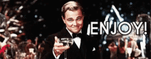 Leonardo Di Caprion Enjoy GIF - Leonardo Di Caprion Enjoy Great Gatsby GIFs