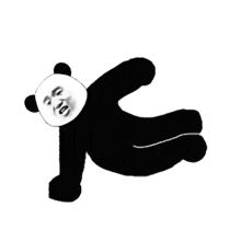 panda breakdancing