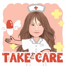 girl medicine nurse take care